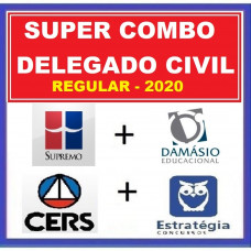 SUPER COMBO DELEGADO CIVIL REGULAR - SUPREMO + DAMÁSIO + CERS + ESTRATÉGIA 2020